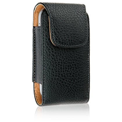 Black Leather Vertical Stylish Carry Case Pouch With Magnetic closing flap For Palm Centro 690 / 685