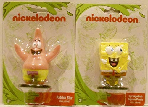 Monogram Nickelodeon 2 Character Figurine/Cake Topper Bundle - PVC 2.75 inches - Spongebob Squarepants & Patrick Star