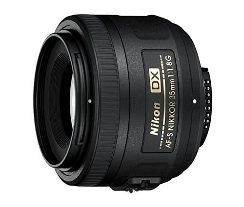 NikonAF-S DX NIKKOR 35mm f/1.8G Lens with Auto Focus for Nikon DSLR Cameras, 2183, Black