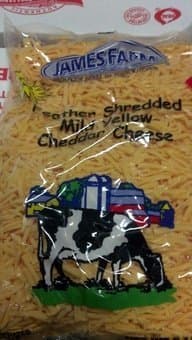 James FarmFeather Shredded Mild Yellow Cheddar Cheese 5 Lb. by James Farm