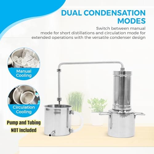LETIME 3L Essential Oil Distiller, Stainless Steel Steam Distillation Kit Making Essential Oil and Hydrosol, Floral Water Machine, LT3000 Distiller Kit