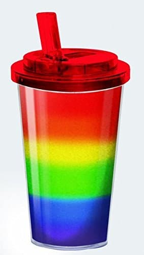 16 Ounce Insulated Rainbow Acrylic Tumbler Cup by Spoontique