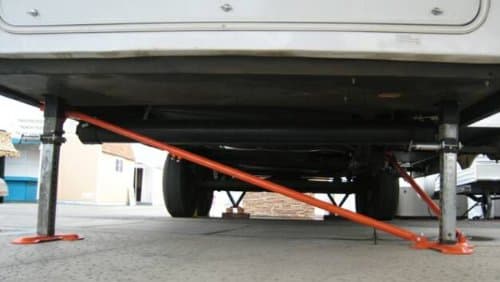 Made in USA, STEADYfast Stabilizer for 5th Wheel, Travel, and Camper Trailer Without Auto Leveling - 2 Foot Plates- Item A