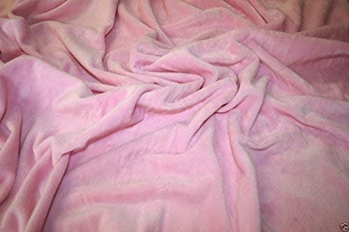 Soft Plush Cuddlesoft Velboa Minky Fleece Fabric Pink, Sample - 10cmx10cm