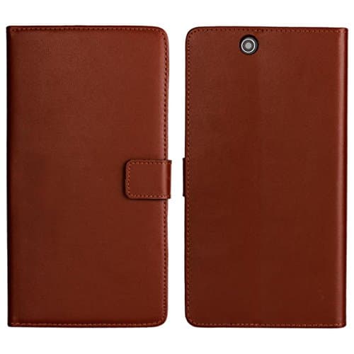 PIZU Leather Case Flip Cover for Sony Xperia Z Ultra XL39h C6802 C6806 C6833/Brown