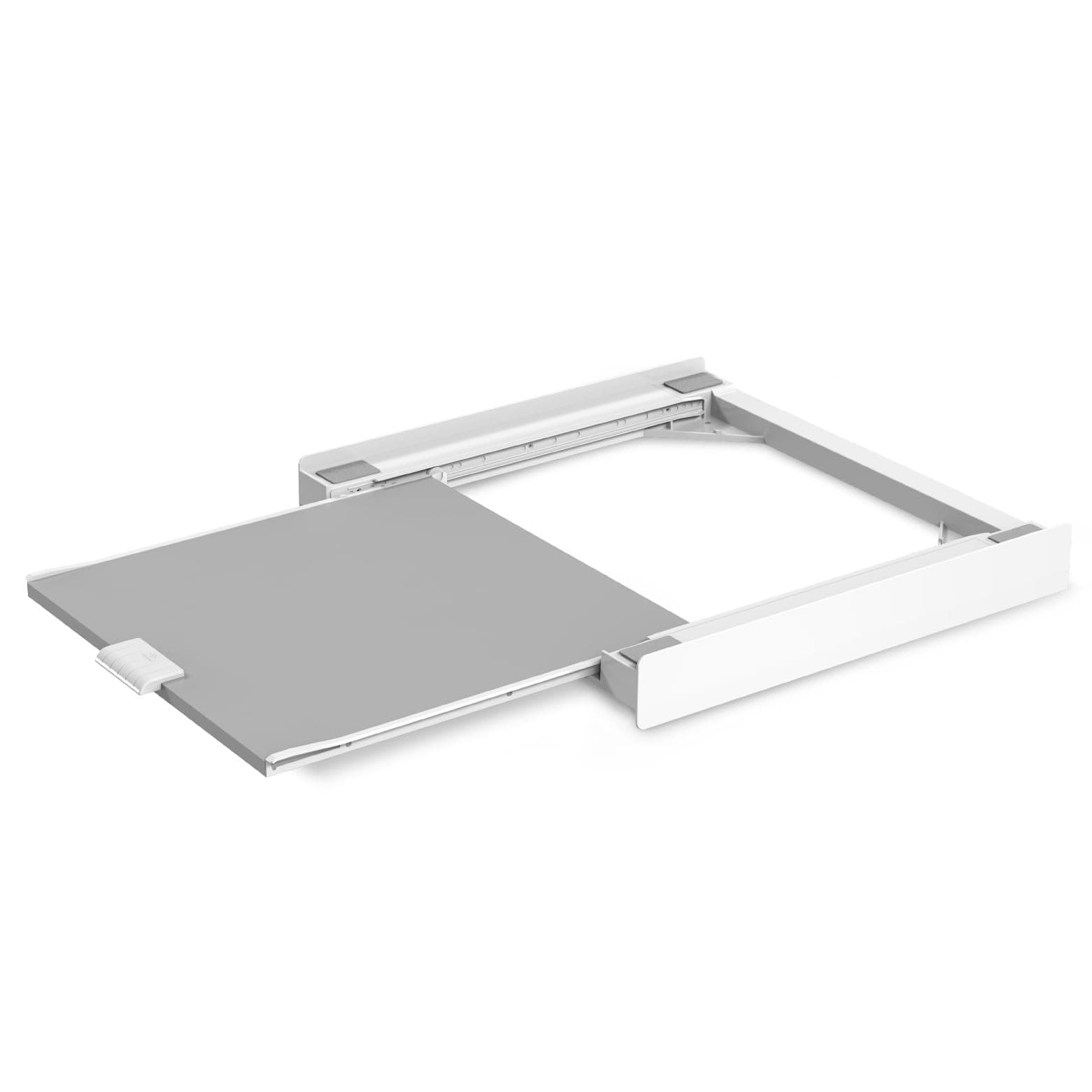 Meliconi Base Tower Evo L60 - Universal Stacking Kit for Washing Machine and Dryer with Extendable Shelf and Safety Belt Included. Made in Italy. White.