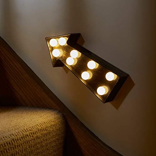 Lumieres Small Arrow Illuminated Battery Operated Sign Light …
