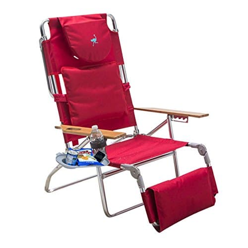 Ostrich Padded 3 N 1 Beach Chair Lounger with Side Tray