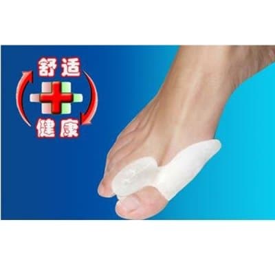 Pair of Medical Silicone Toe Seperator Gel Soft Flexible Toe Separator - White
