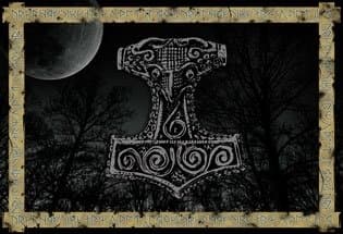 Thor Hammer Flag 90 x 150 cm multicoloured