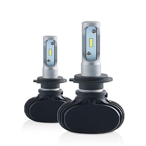 H7 LED bulb, 65W 6500k 12000 Lumen Extremely Bright CSP Chip Conversion Kit Fan Free Cold White Multifunctional Plug and Play Low Fog Lamp