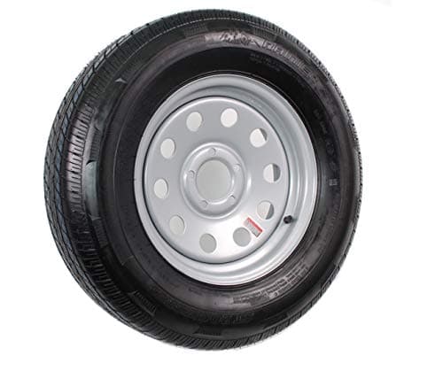 2-Pack Mounted Trailer Tire and Rim ST205/75R14 LRD 5-4.5 Silver Modular Wheel