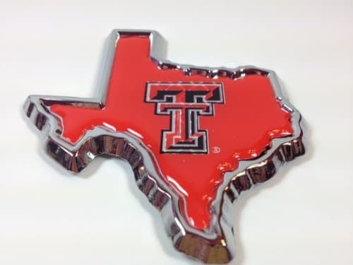 Texas Tech METAL Auto Emblem (State Shaped)