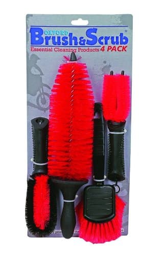 Oxford Brush and Scrub Cleaning Set - Black/Red