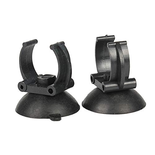 Potelin Durable Aquarium Sucker Fish Tank Suction Cups Clips for Aquarium Heater Filter Thermometer 2 Pcs Black