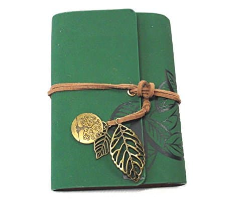 Retro Chick! Filofax leather specification with Charm (mini 6 pocket size) green