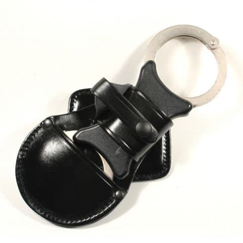 Price Western 3 point locking leather handcuff holder