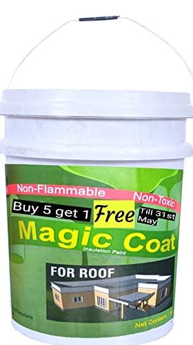 Heat Reflective Cool Paint for Roof (1 L, White)