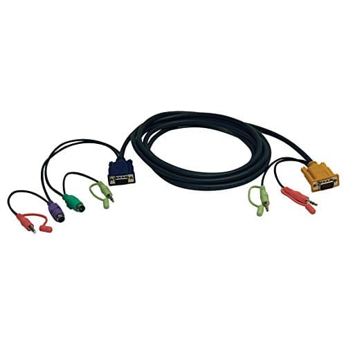 Tripp Lite 10-Feet VGA/PS2/Audio Combo Cable Kit for B006-VUA4-K-R KVM Switch (P757-010)