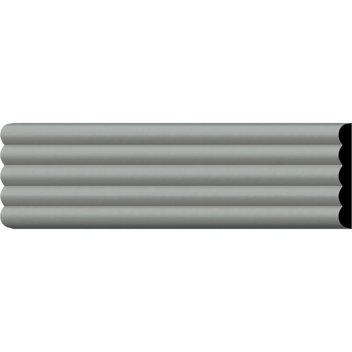 Ekena Millwork PML03X00FL Fluted Panel Panel Moulding Panel Moulding, 3"H x 3/8"P x 94 1/2"L, Primed