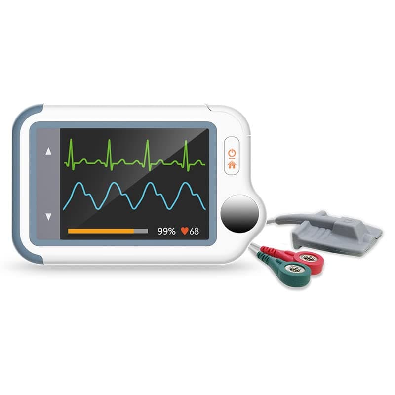 ViATOM Checkme Lite Plus Heart Monitor, ECG Monitor with Pulse Oximeter, 20s Simultaneous ECG and SpO2 Recording, Baby Oximeter, Bluetooth Portable Mobile ECG for iOS and Android App Home Use