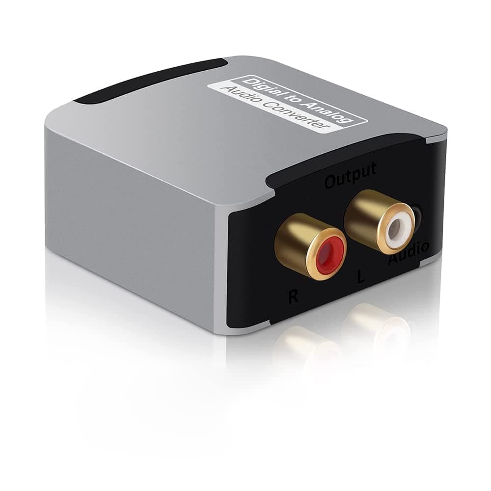 MICROWARE AMANKA Audio Digital to Analog Converter, DAC, 192KHz Optical to RCA Analog Stereo L/R Audio Converter with Optical Cable for Xbox HD DVD PS4 Amps TV