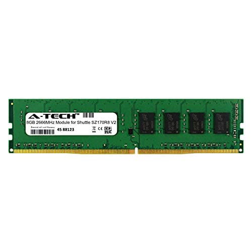 A-Tech 8GB Module for Shuttle SZ170R8 V2 Desktop & Workstation Motherboard Compatible DDR4 2666Mhz Memory Ram (ATMS363984A25818X1)