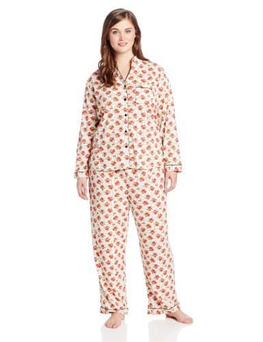 White Orchid Women's Size Peppermint Twist Plus Pajama Set
