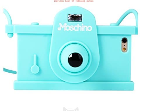 Fashion Blue Moschino Cute Patterned Phone Case Cover Camera lens Retractable Camera for Apple iPhone 5 5s 5c