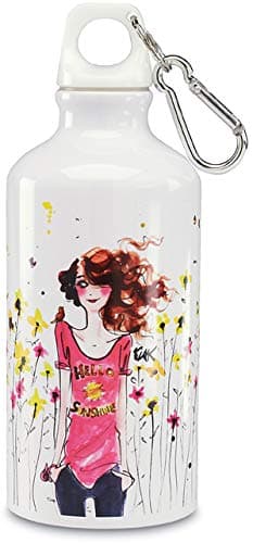 Izak by H2Z Hello Sunshine Aluminum Water Bottle, 7-1/2-Inch Tall