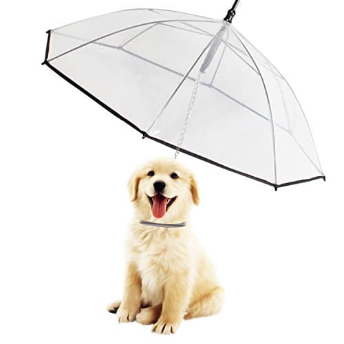 Morjava W555 Pet Dog Umbrella Leash Transparent Waterproof for Dog Walking