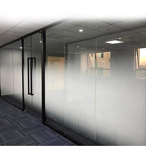 Sunice 60"x40" One-Way Gradient Window Film Self-Adhesive Semi-Privacy Glass Tint Vinyl White Dots Film for Home Office Bathroom