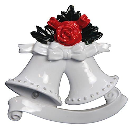 Couples New Wedding Bells Just Married Personalized Christmas Tree Ornament