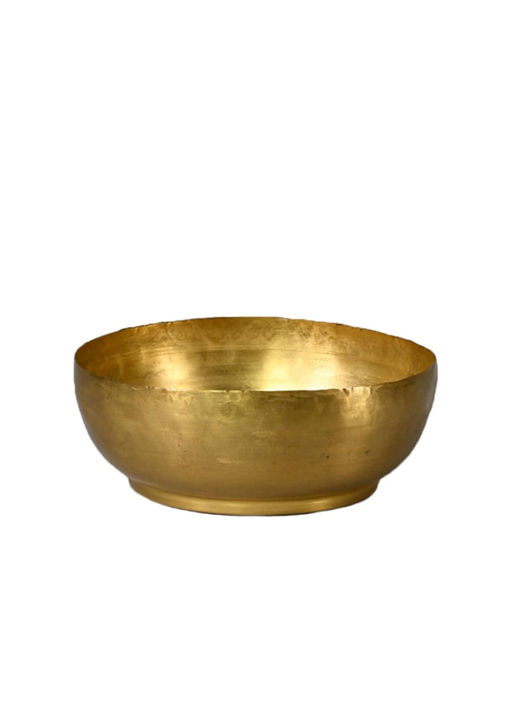 Serene Spaces Living Lightweight Antique Brass Decorative Bowl - Elegant Potpourri Catchall for Diwali Home Décor, Entryway and Dining Table, 2.75" Tall & 7.5" Diameter