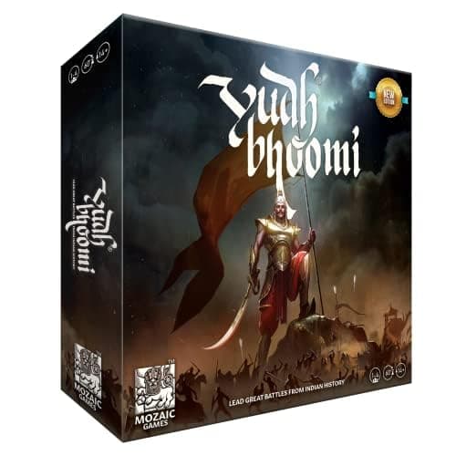 DICE TOY LABS Yudhbhoomi: A Thrilling 3-In-1 Indian Strategy Board Game For Fans Of Chess, War Strategy, And Indian History - Engaging Big Game For 1-4 Players, Kids