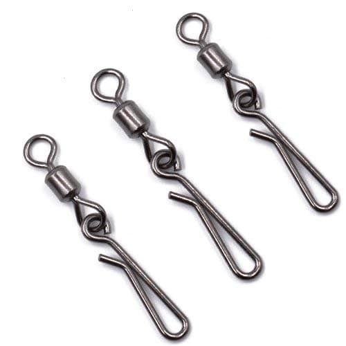 100Pcs Fishing Rolling Swivels Hanging Snaps Size 2#~10# Fishing Swivels and Snaps in Saltwater or Freshwater