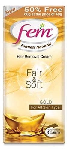 Fairness Naturals Hair Removal Cream Fair And Soft - 40 G (50% Extra) for Women