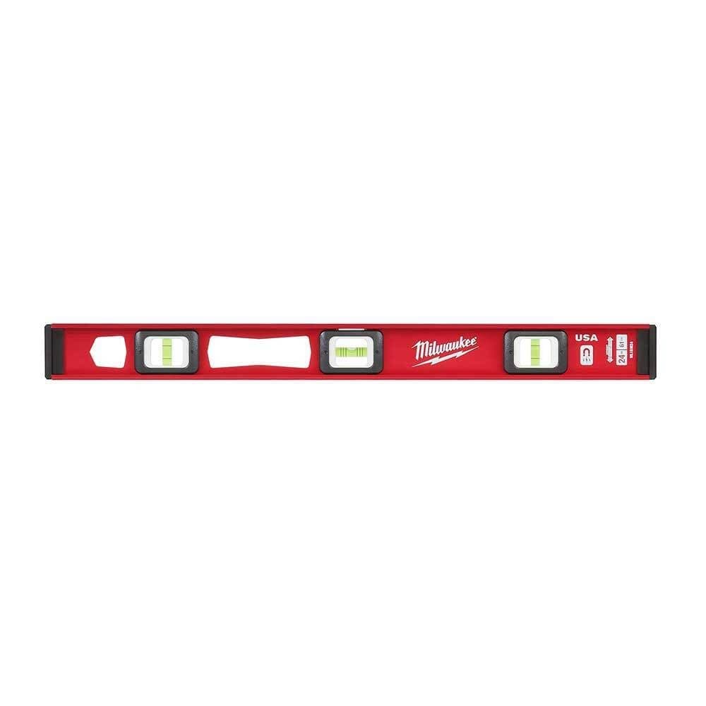 MLIBM24 for Milwaukee 24"" Heavy Duty Frame All Metal Magnetic I-Beam Level, Red