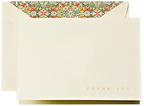 Crane & Co. Engraved Red Florentine Thank You Note (CT1509)