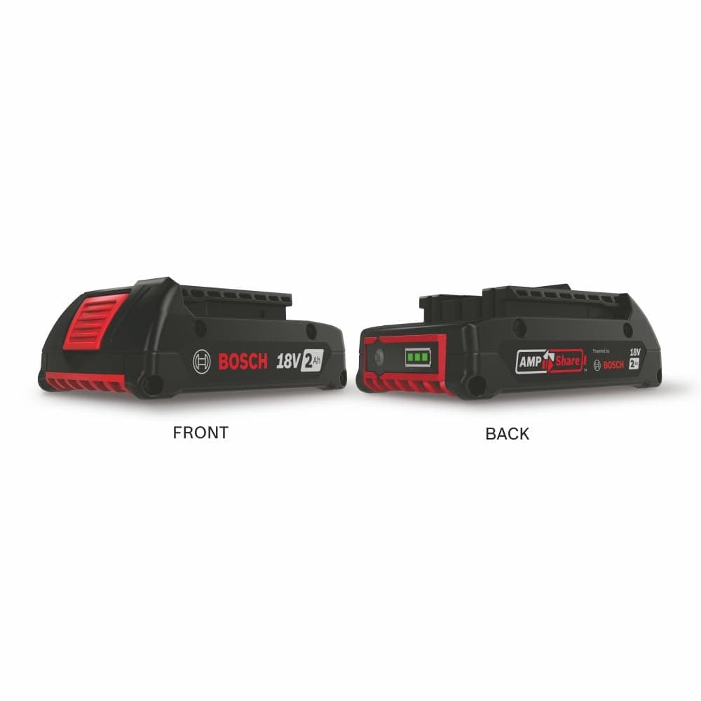 Bosch BAT612-2PK 18-volt Lithium-Ion 2.0 AH Slim Pack Battery with Digital Fuel Gauge, 2-Pack