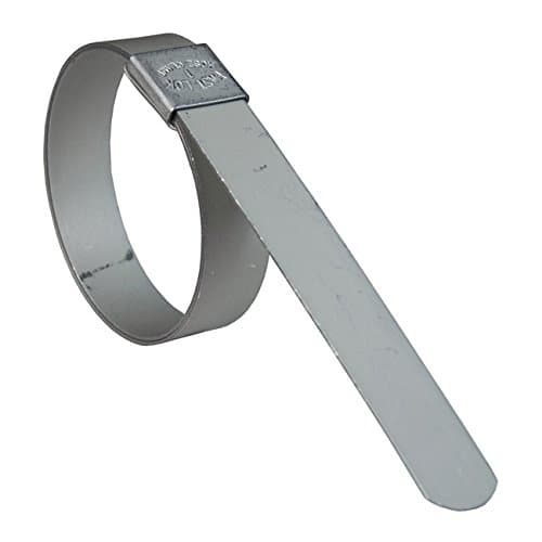 Dixon F Series Stainless Steel Pre-Formed Center Punch Band Clamps, 5/8" Bandwidth - 2-1/4" ID (100 pack)