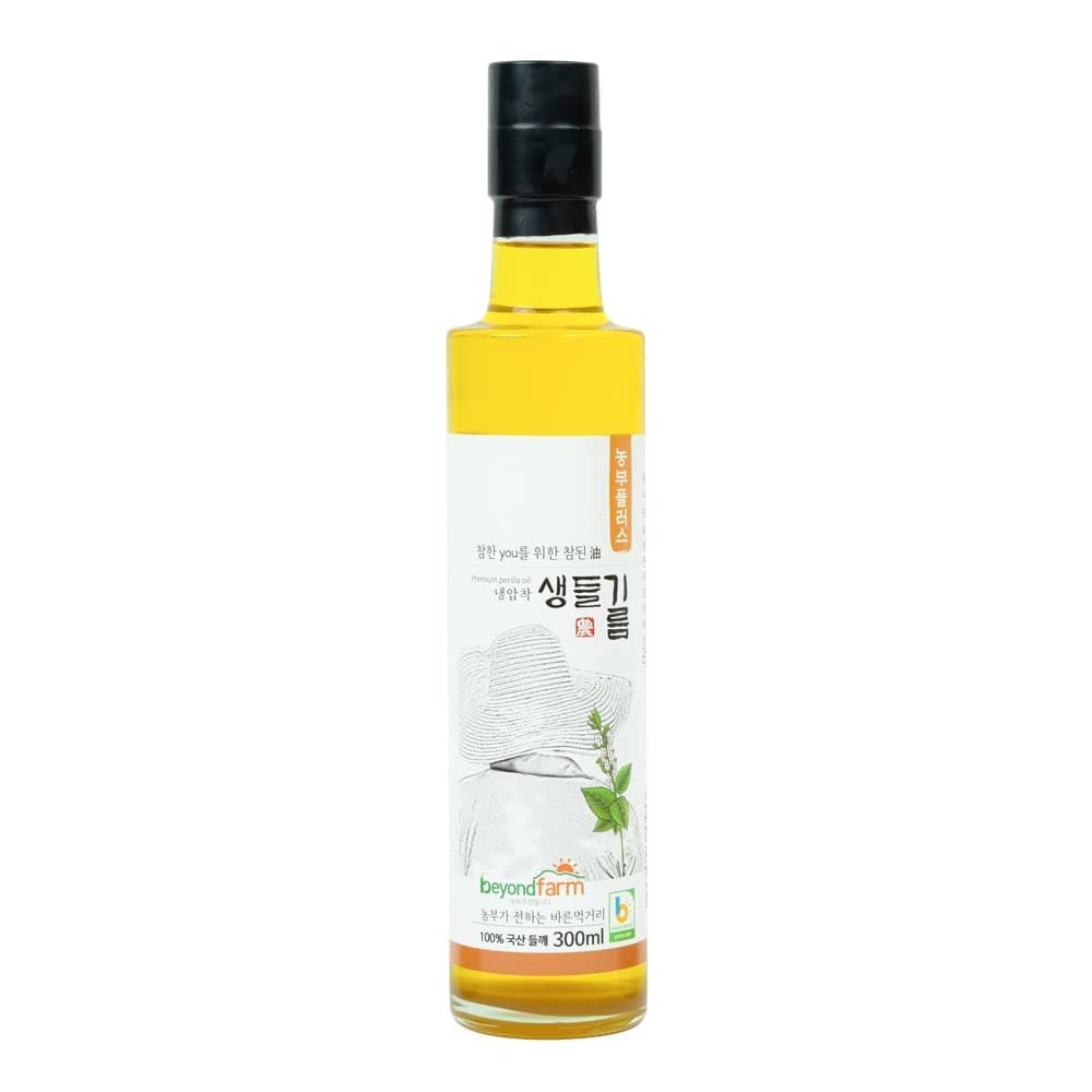 Korean Traditional Raw Perilla Oil 300ml/10oz Cold Pressed Origin Korea 생들기름 (Raw Perilla Oil 300ml)