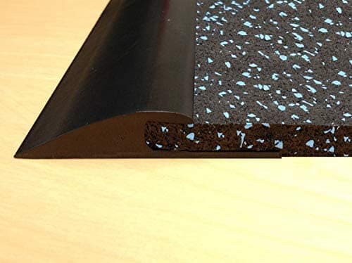 American Floor Mats Rubber Flooring Beveled Edge Ramps | Reducer Strip (12 Linear Ft - Mega Profile)
