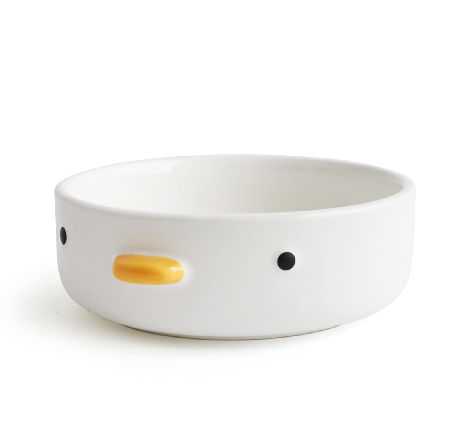 Funny Cute Duck 6'' Salad Bowl, Handmade Glaze Chick Safety Ceramics Flat Bottomed Bowl, Home Family, Friend.