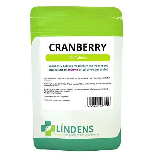 Lindens Cranberry 300 Tablets Triple Pack 5000mg Equivalent Quality Supplement