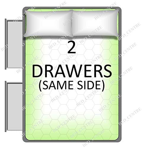 Grey Linen Memory Foam Divan Bed Set With Mattress, Headboard And 2 Free Drawers (Single)