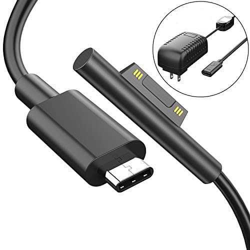 Surface Go Charger Cable (6ft),USB C Surface Connect To Charging Cable, 12V 3A USB C PD Chargers,Compatible With Microsoft Surface Pro 3 Pro 4 Pro 5 Pro 6 Pro Surface Go Surface Laptop