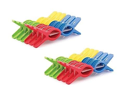 Plastic Cloth Hanging Clips Set of 24 Pieces (2 Dozen) (24 Pcs)