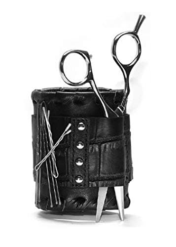 Leather Magnetic Wristband Size (Large) for Hair Stylists, Barbers & Makeup Artists in Black