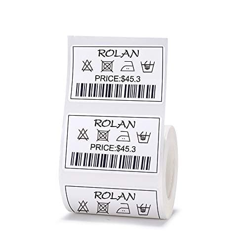 JingChen 50x30mm(2.0''x1.2'') Multi-Purpose Self-Adhesive Direct Thermal Label Paper for JingChen B11 and B3 Portable Label Printer, 230 Labels/Roll